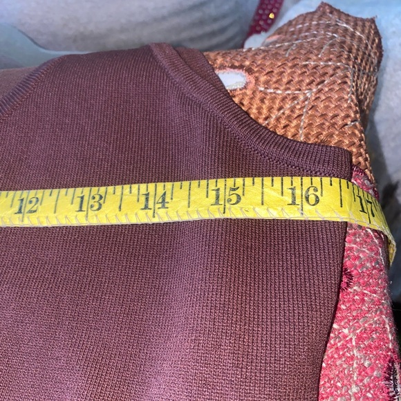 MARE MARExANTHROPOLOGIE KNIT SLIP TWOFER TANK DRESS - BLUE & BROWN SIZE S - NWT - Picture 14 of 15